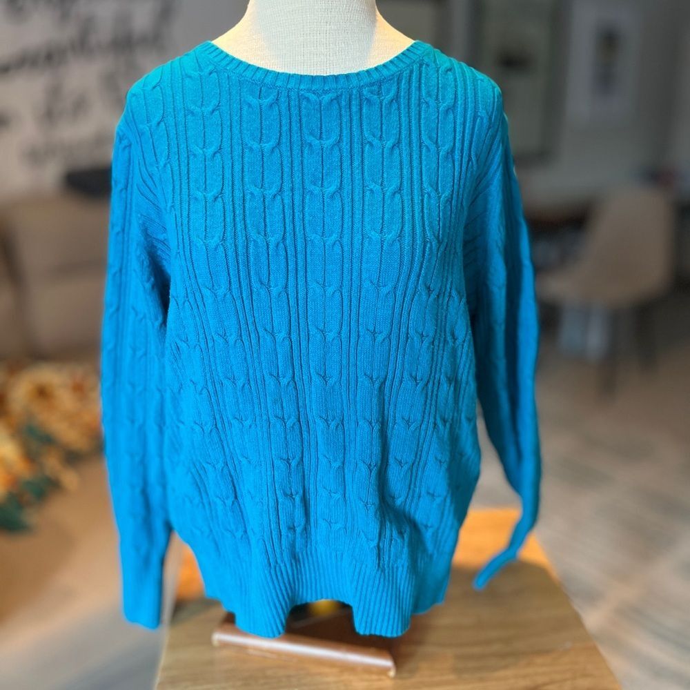 St. John's Bay Blue Cable Knit Sweater
